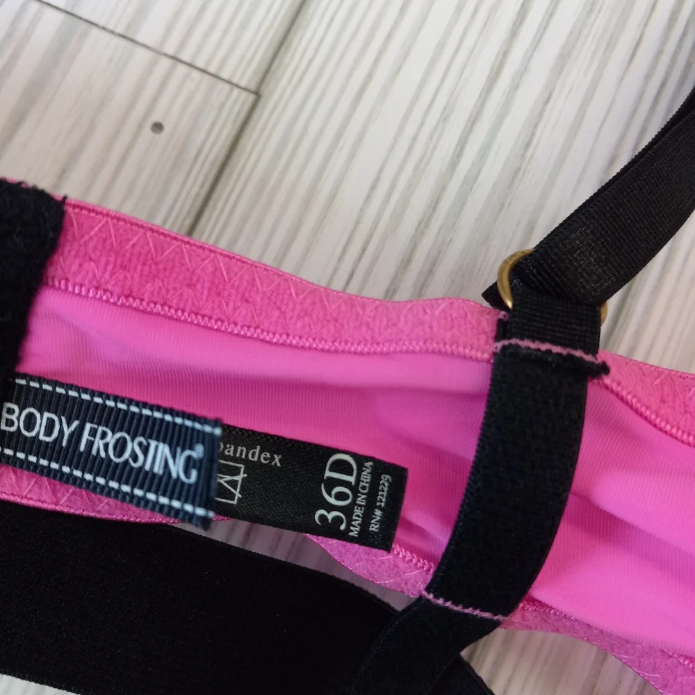 Body Frosting Neon Strappy Caged Bra